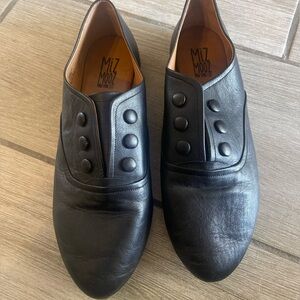 Miz Mooz Kaia Soft Leather Slip-On Flat in Black